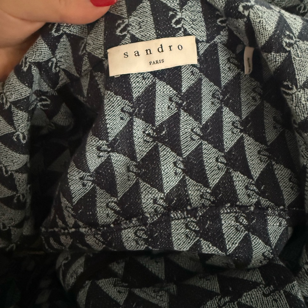 Sandro Denim Zip Front Mini - Picture 3 of 4